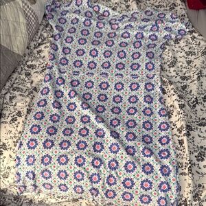 Talbots Black and White Floral Top